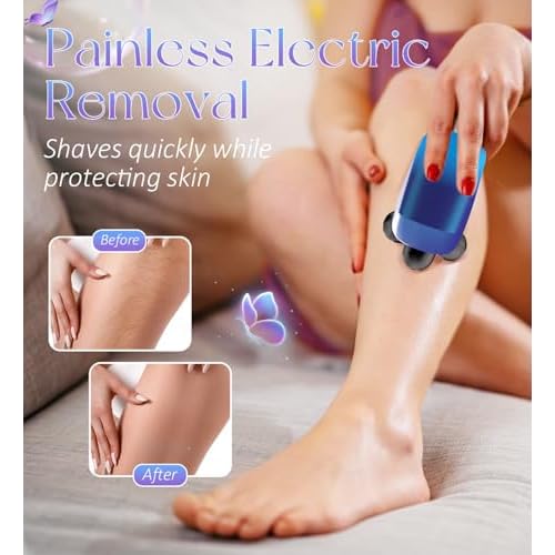 Electric Razors for Women, 5 in 1 Shaver for Womens Cordless, Painless Leg Pubic Hair Razor, Waterproof Wet Dry Women 6 Head Shavers, Remover for Legs Bikini Face Lips Hairs