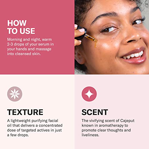 Odacit? Bl+C Serum Concentrate for Face, Luxury Black Cumin + Cajeput Pore-Clearing Facial Oil for Pimples & Blemishes, Vegan Vitamin E Spot Treatment for Oily, Acne-Prone Skin, 0.17 fl oz