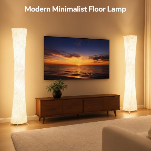 RGB Corner Floor Lamp 2Pcs - Modern LED Uplight with Remote & App Control