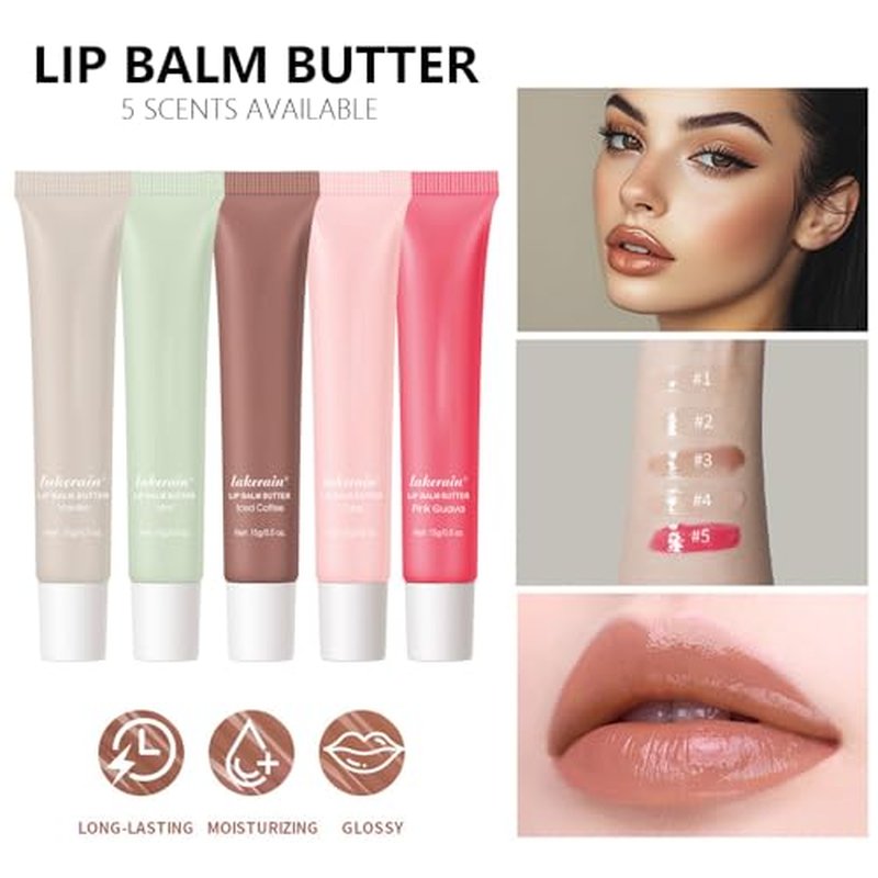 4 Pcs Summer Lip Butter Lip Balm, Ultra-Hydrating Natural Vegan Lip Balm, Sheer-Tinted Shine & Hydration Lip Care, Soothes & Softens Dry Lips Skincare, B?lsamo labial hidratante (#1+2#+3#+4#)