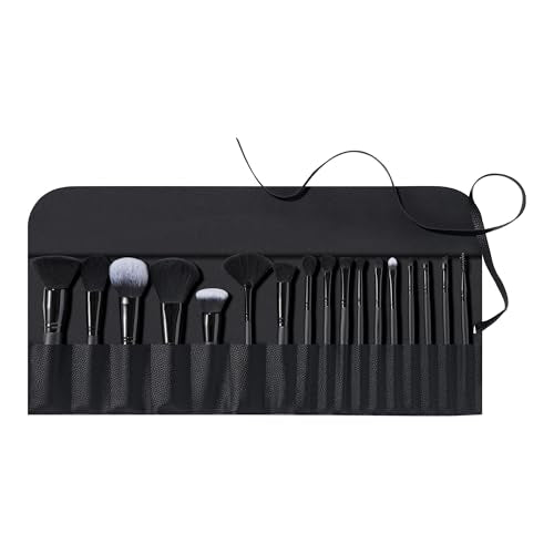 e.l.f. 17-Piece Makeup Brush Set with Travel Roll - Vegan & Cruelty-Free