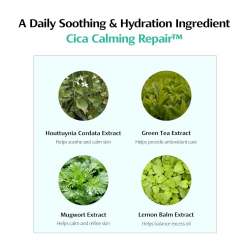 Minari Calming Gel Serum for Face - Hydrating & Soothing Face Serum with Korean Water Parsley, Green Tea, Mugwort & Lemon Balm - Pack of 1