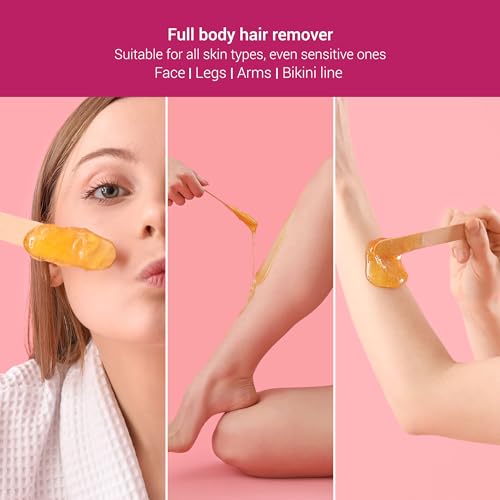 Depil Bella Brazilian Sugar Wax - 45.86 oz Organic Hair Removal Wax for All Skin Types