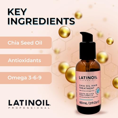 Chia Oil Hair Treatment - Hydrating Nourishing Repair Oil 2 Fl Oz - LATINOIL