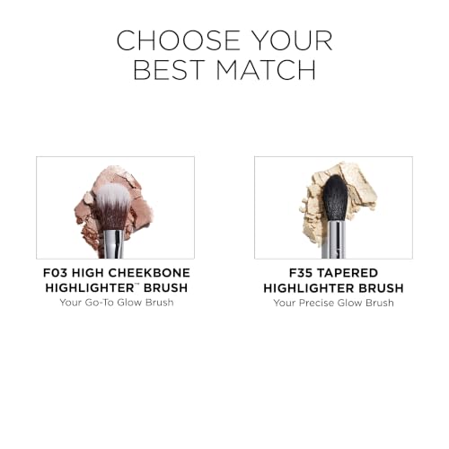 Highlighter Makeup Brush for Face & Cheekbones - Beveled Blending Tool
