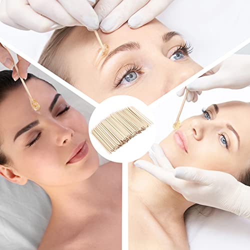 2400 Pcs Wooden Wax Applicator Sticks for Eyebrow Lip Nose Hair Removal - Facial Spatulas