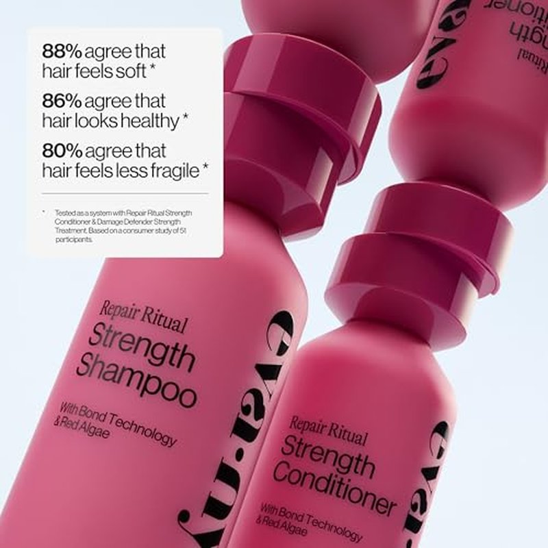 Eva NYC Ritual Repair Shampoo - Protect and Strengthen Dry, Damaged Hair with Bond Technology - Reduce Breakage - Color-Safe Formula with Red Algae - Orange Zest + Sage Scent - 10 fl oz