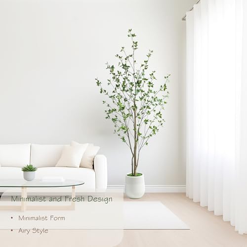 Black 7ft Artificial Citrus Tree with Realistic Leaves and Trunks - Faux Indoor Outdoor Decor