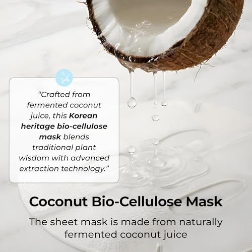 STARSKIN Hydrating and Moisturizing Bio-Cellulose Face Mask Pack - Deep Hydration & Anti-Aging, Korean Skincare, Red Carpet Ready