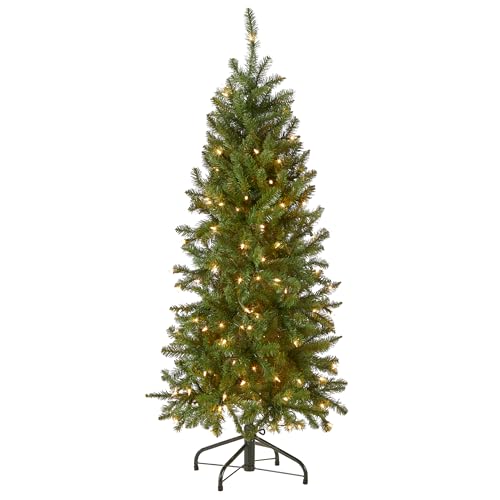4.5ft Pre-Lit Artificial Kingswood Fir Christmas Tree with Lights & Stand