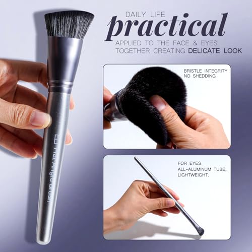 BS-MALL 20-Piece Makeup Brush Set A-Silver Silver – Face & Eye Cosmetics Tools