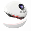 Professional LED Red Light Gua Sha Massager, 9-Level Adjustable Face and Neck Sculptor for Skin Firming, Jawline Contouring & Serum Absorption, Portable Metal Facial Skincare Tool - White