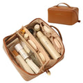 Omeily Travel Makeup & Toiletry Bag for Women C-Brown Large Capacity Organizer