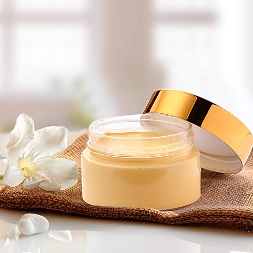 24 Pack Clear Plastic Jars with Gold Lids 1 oz Wide Mouth Storage Containers