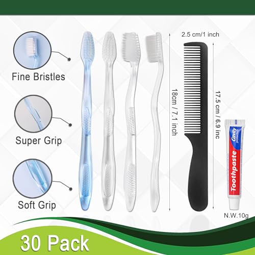 100 Pack Disposable Toothbrushes with Toothpaste and Comb for Travel and Homeless Aid - Variation of THIS listing