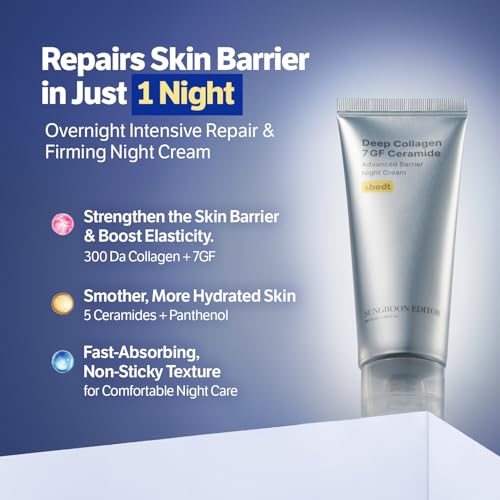 Deep Collagen Night Cream for Face & Neck - Hydrating & Smoothing 1.69 fl oz