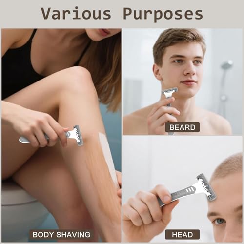 Disposable Razors Bulk, Razors Individually Wrapped Bulk, Travel Razors Bulk With 10g Shaving Cream For Hotels, Shelters, Homeless, Nursing Homes, Charities, Churches (Gray,50-PACK)