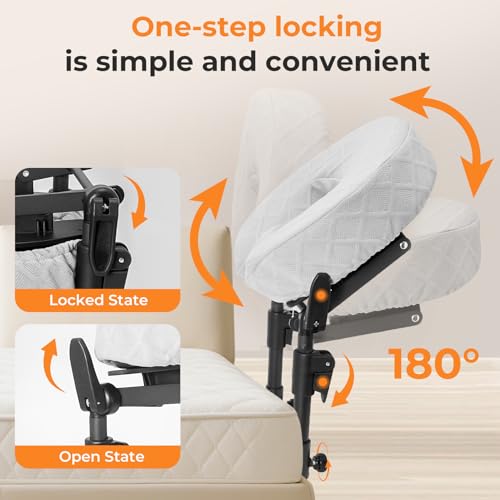 Adjustable Bed Massage Headrest with Arm Rest & Face Cradle for Home Therapy