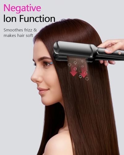 4-in-1 Hair Crimper Waver for Beach Waves & Straightening - Adjustable Temperature