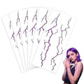 6PCS Hunter Theme Temporary Tattoos,Fake Tattoos,Dance Cosplay Tattoos-Stickers Accessories,Halloween and Party Makeup(Purple)