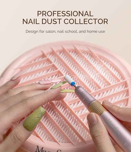 Portable Nail Dust Collector HPro Pink for DIY Gel Polish Removal