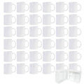 Round 11oz Sublimation Coffee Mug Set - White Ceramic Cups for Customization