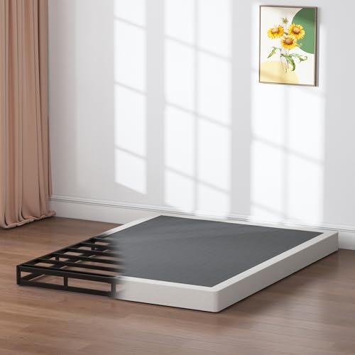 SHLAND King Box Spring with Cover - 5 Inch Heavy Duty Bed Base, Noise-Free, Easy Assembly, Black