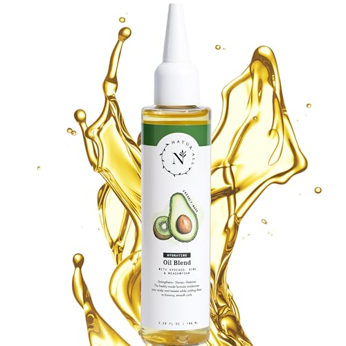 NaturAll Hydrating Hair Oil Blend with Cold Pressed Avocado & Kiwi Seed Oils - Hair Growth Serum for Repair & Frizz - Avocado & Kiwi Variation