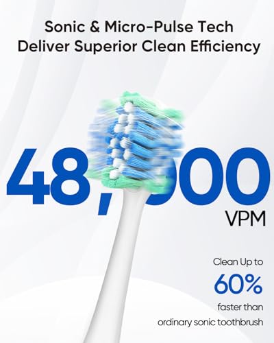 MySmile UC605 Electric Toothbrush Pearl White - 80+ Day Battery, 6 Heads & 48,000 VPM