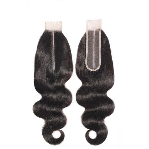 Brazilian Virgin Hair Lace Closure 16 Inch Body Wave HD Transparent Lace - Natural Black - Variation of Body Wave Bundles