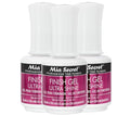 Mia Secret UV Finish Gel Top Coat Clear 3-Pack 0.5 Fl Oz No Wipe High Gloss