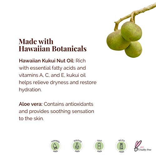 Hanalei Kukui Oil Body Lotion 200ml (6.76 Fl Oz) Paraben-Free & Dye-Free