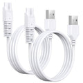 2Pcs Power Cord for Remington Smooth & Silky Electric Shaver WDF5030A, WDF4816NA, WDF4821US, WDF4825, Women¡¯s Shaver & Trimmer Replacement Charging Cable, White