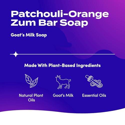 Natural Goat's Milk Soap Bar with Patchouli & Orange - 3 oz, Pack of 6