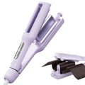 KAUGIC Rose Purple 4-in-1 Adjustable Ceramic Curling Iron & Waver with Hot & Cold Air - 1.1''-1.57''