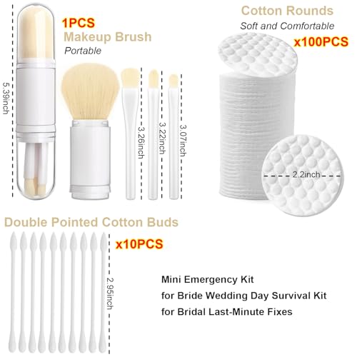 Wedding Day Survival Kit for Bride ? Mini Emergency Personal Care Set with Essential Supplies. Maid of Honor Tool Kit for Beauty & Fashion Fixes, Travel
