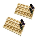 2 Pack Solid Wood Essential Oil Organizer 3-Tier Display Stand Holder Essential Oils Racks Tabletop Storage Rack for 5-20ml Bottles Perfumes and Nail Polish Compact Shelf