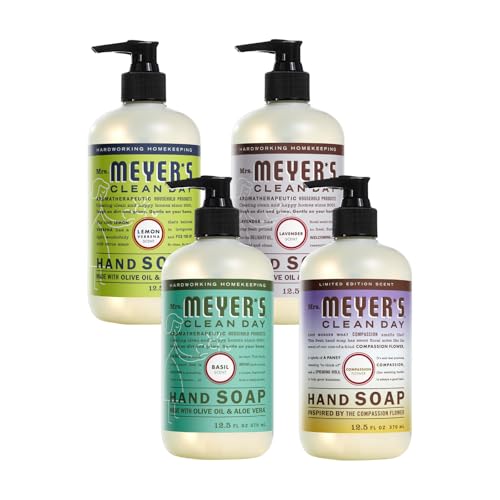 Mrs. Meyer's Clean Day Liquid Hand Soap Variety Pack - Citrus Floral Garden Blend, 12.5 oz, 4-Pack