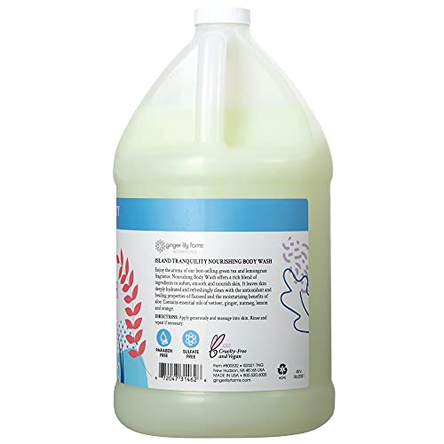 Ginger Lily Farms Island Tranquility Body Wash Shampoo Conditioner Bundle 1 Gallon