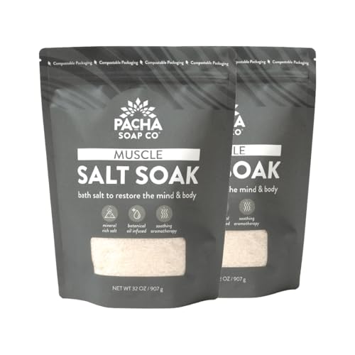 Muscle Salt Bath Soak with Arnica & Peppermint - Handcrafted Epsom Salt 2-Pack