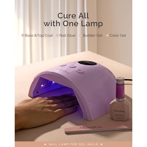 MelodySusie UV Nail Lamp, Plus30F UV Light for Gel Nails LED Nail Dryer with 3 Timer, Portable Nail Drill 30000 RPM,Professional Rechargeable Electric Nail File,