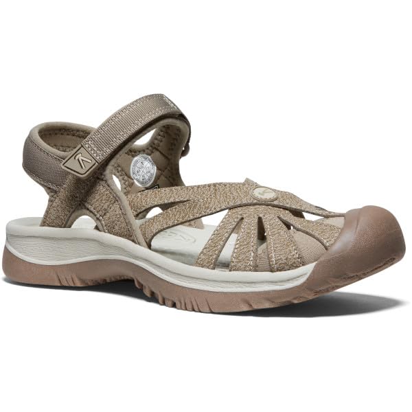 KEEN Rose Sandals for Women - Casual Closed-Toe, 8.5 in Brindle/Shitake