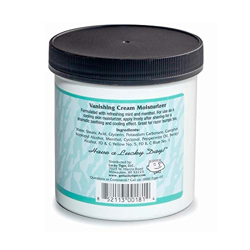 Menthol Mint Vanishing Face Cream - 12 oz Pack of 2 for Razor Burn & Bumps
