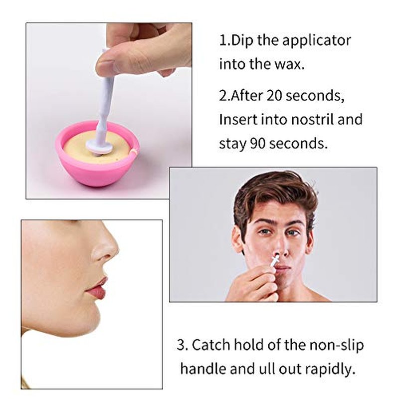 BlueZOO 60PCS Nose Wax Applicator Sticks Spatulas for Nostril Nasal Cleaning Ear Hairs Eyebrow Facial Hair Removal