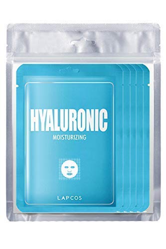 LAPCOS Hyaluronic Acid & Collagen Sheet Mask Set - 10 Pack for Hydration & Anti-Aging