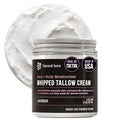 Lavender Whipped Beef Tallow Moisturizer for Face and Body - 4oz Natural Balm for Dry Sensitive Skin