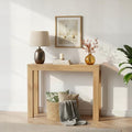 Plank+Beam Blonde Modern Console Table 46 Inch - Sleek Minimalist Entryway & Living Room Accent