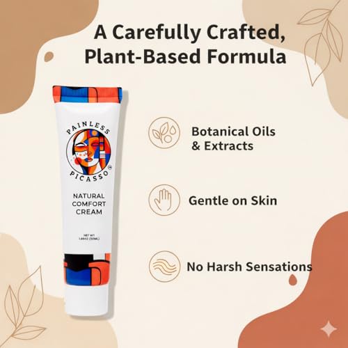 Plant-Based Skin Prep Cream - Body Moisturizer for Cosmetic Use, 1.69 oz