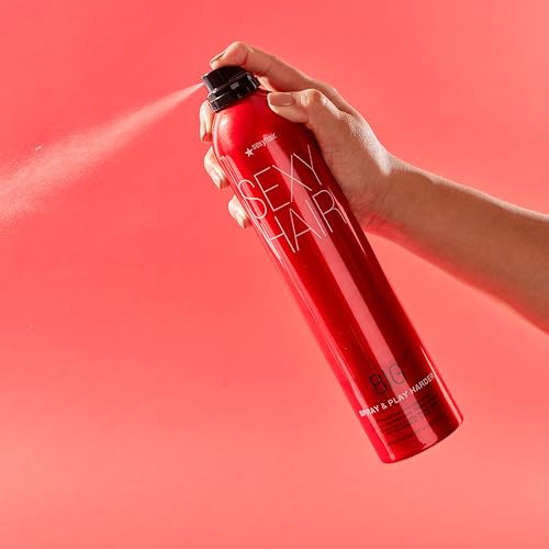 SexyHair Big Spray & Play Harder Firm Volumizing Hairspray | All Day Hold and Shine | Up to 72 Hour Humidity Resistance