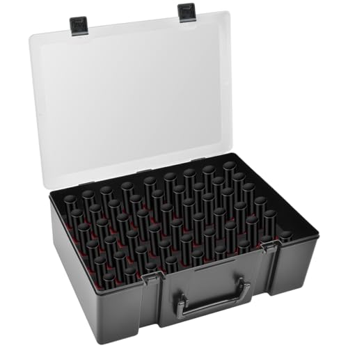 Black Nail Polish Holder & Organizer Case for 54 Bottles - 1 Pack